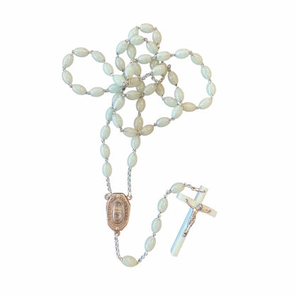 Glow in the Dark Rosary Lourdes Water Relic Medal - Blessed By Pope | Catholically