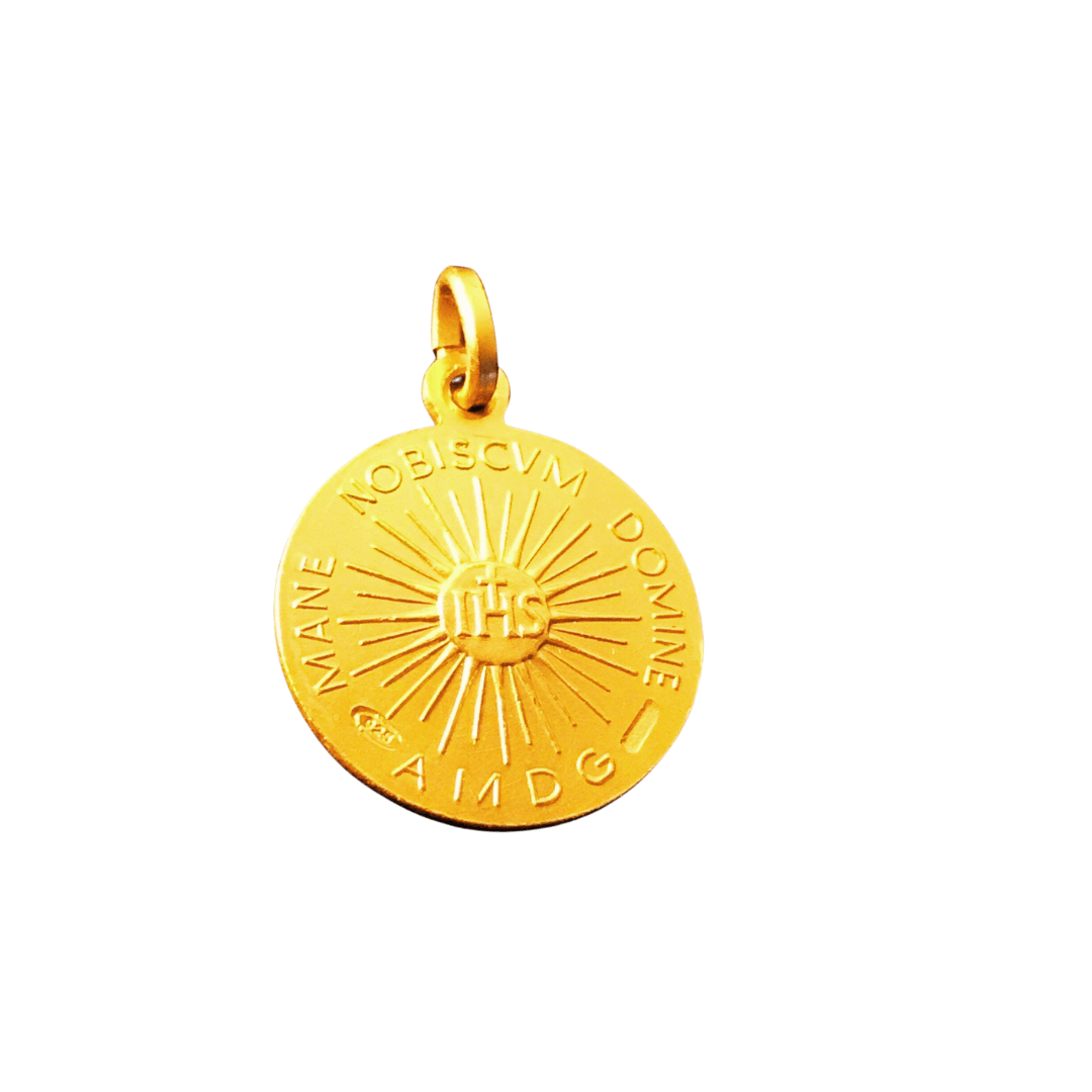 Gold Medal Over Sterling 925 Holy Face Of Jesus - Holy Shroud - Oviedo Sindone | Catholically