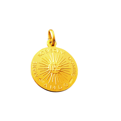 Gold Medal Over Sterling 925 Holy Face Of Jesus - Holy Shroud - Oviedo Sindone | Catholically