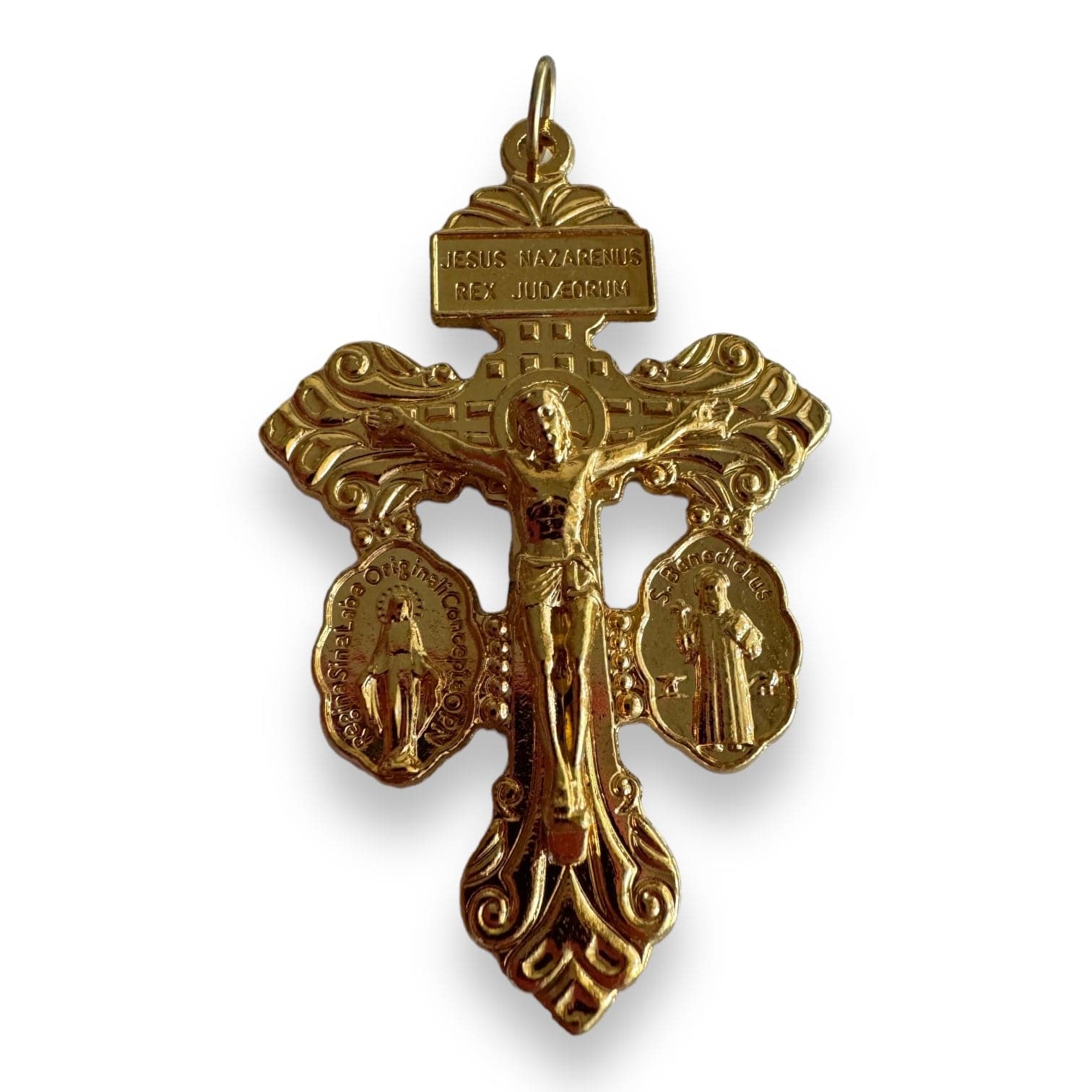 3-Way Pardon Indulgence Crucifix w/ St. Benedict & Miraculous