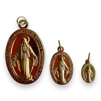Golden Miraculous Medal Pendant - Blessed by Pope | Catholically