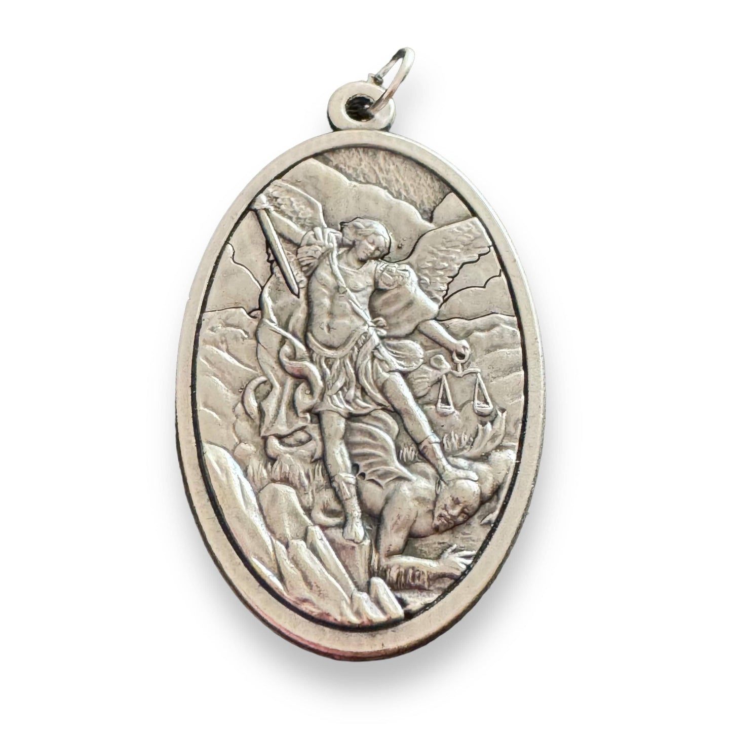 Guardian Angel and St. Michael Medallion - Blessed by Pope | Catholically
