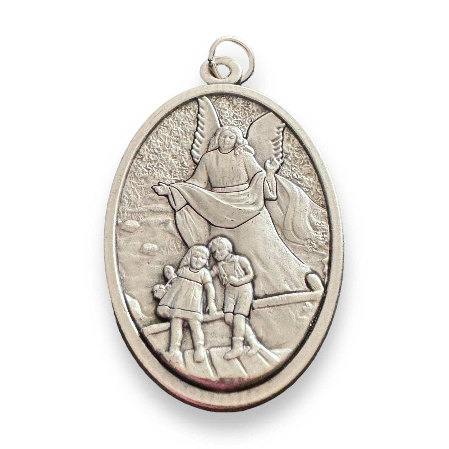 Guardian Angel and St. Michael Medallion - Blessed by Pope | Catholically