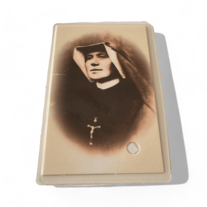 Holy Card with Relic : St. Faustina Kowalska | Catholically