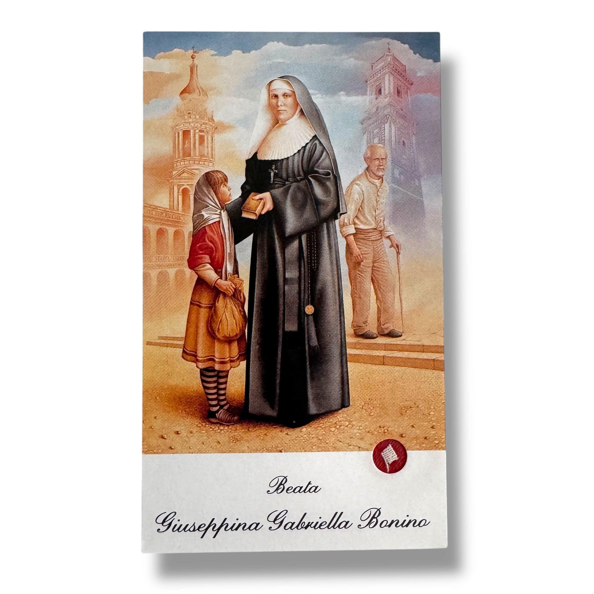 Holy Card of Beata Giuseppina Gabriella Bonino with Relic | Catholically