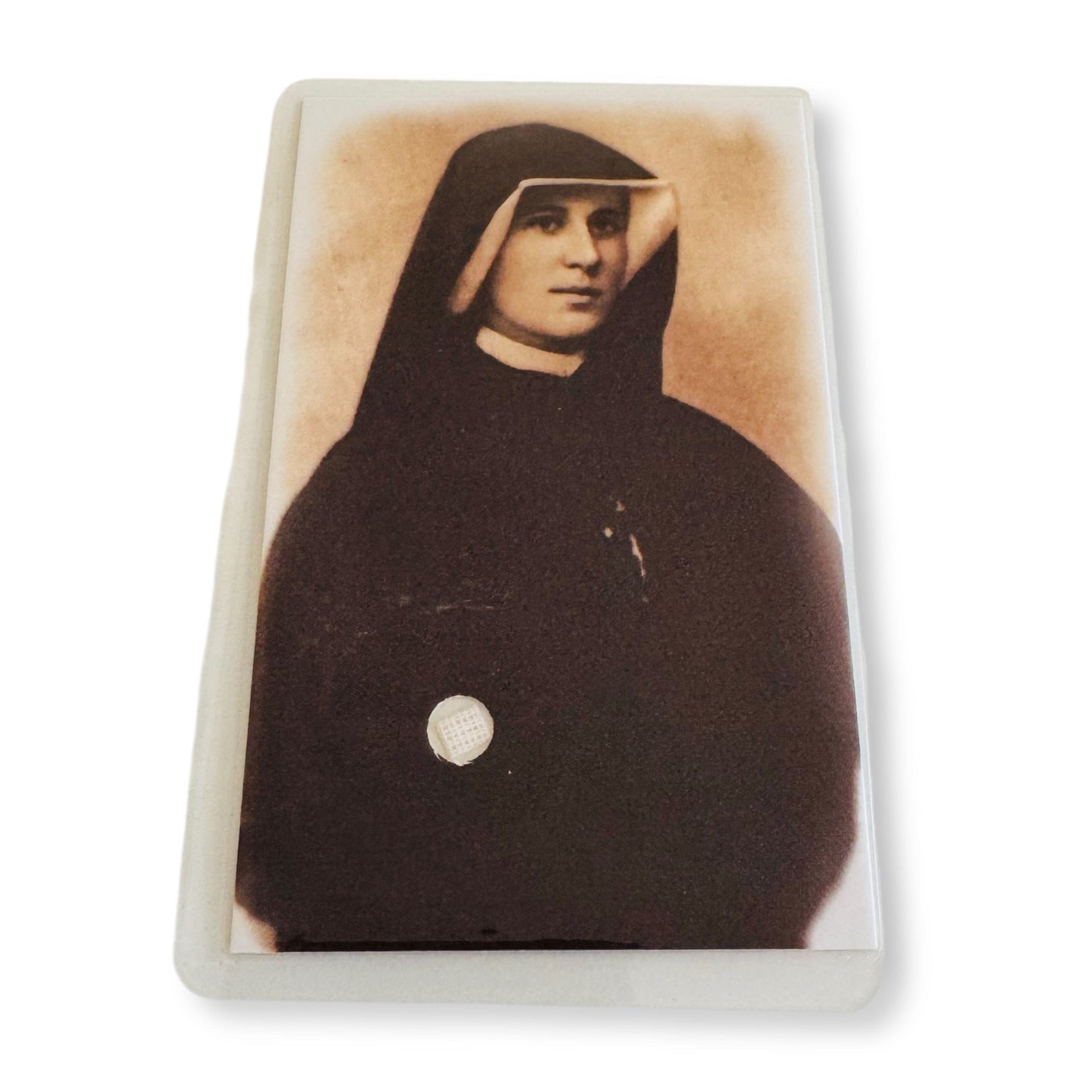 Holy Card with Relic : St. Faustina Kowalska | Catholically