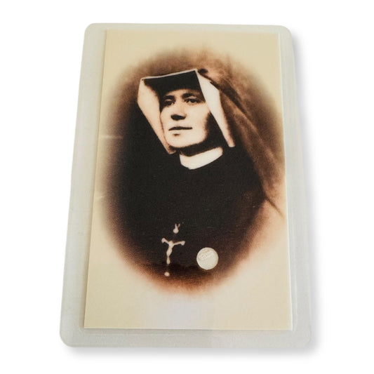 Holy Card with Relic : St. Faustina Kowalska | Catholically