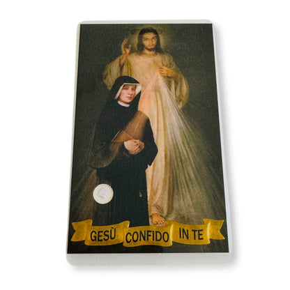 Holy Card with Relic : St. Faustina Kowalska | Catholically