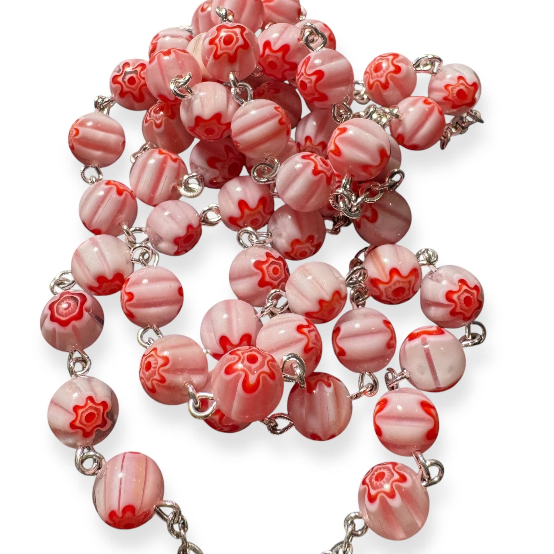 Holy Communion St. John Paul II Pink Relic Rosary - Blessed By Pope | Catholically