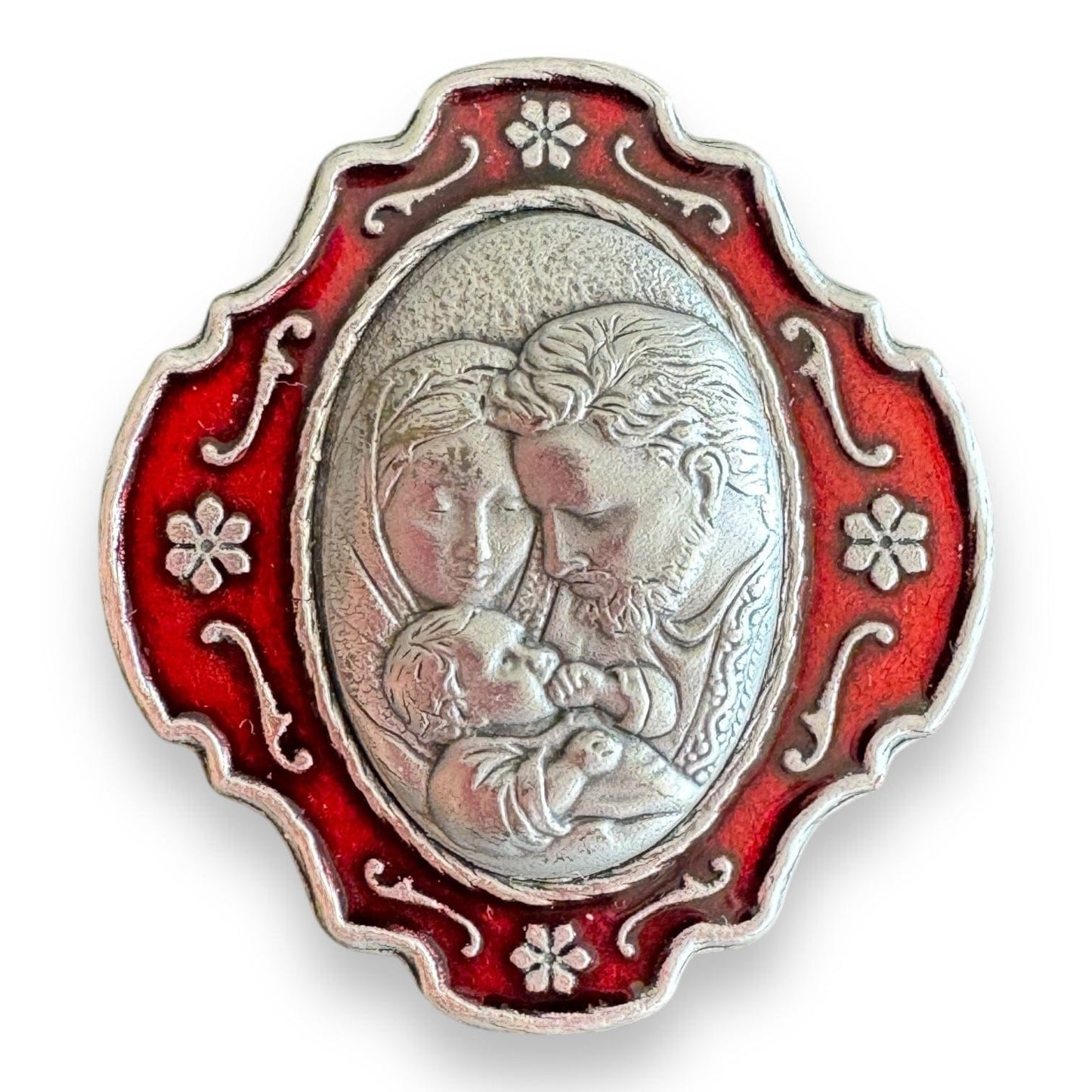 Holy Family Tiny Rosary with Red Enamel Case | Catholically
