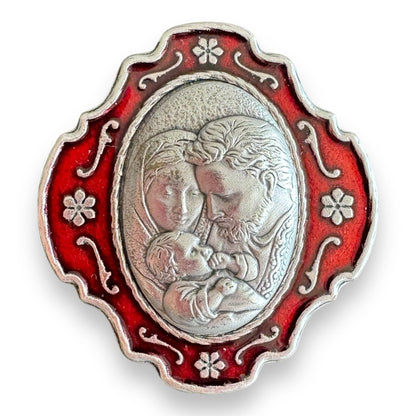 Holy Family Tiny Rosary with Red Enamel Case | Catholically