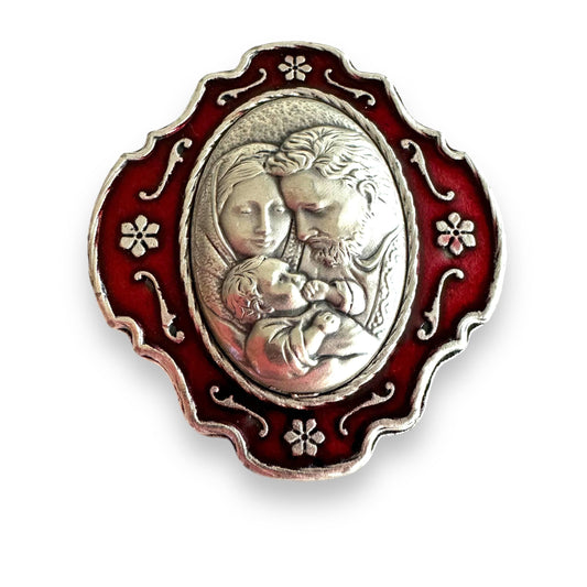 Holy Family Tiny Rosary with Red Enamel Case | Catholically
