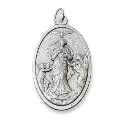Huge Pope Francis Medal - Mary Undoer of  Knots - Blessed Charm - Big Pendant | Catholically