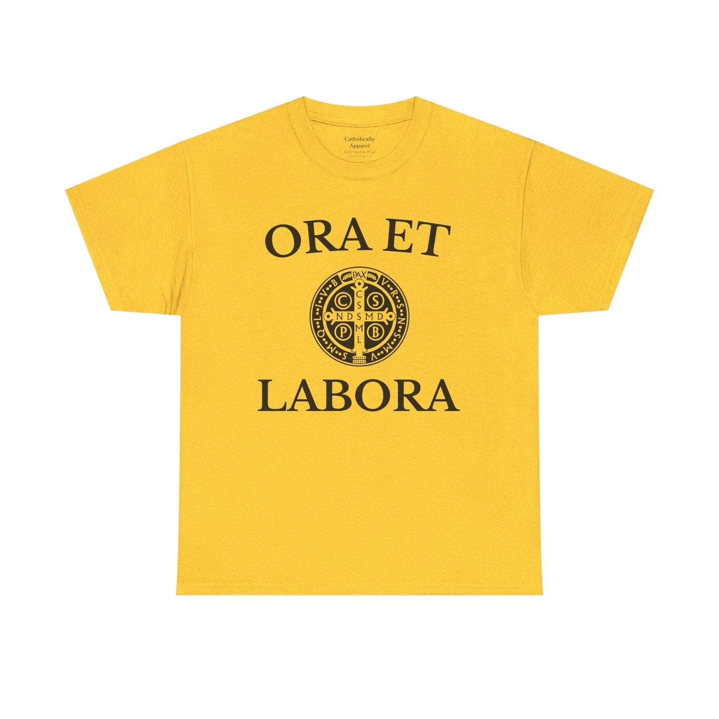 Printify T-Shirt Daisy / S Inspirational Unisex Heavy Cotton Tee - 'Ora et Labora' Message