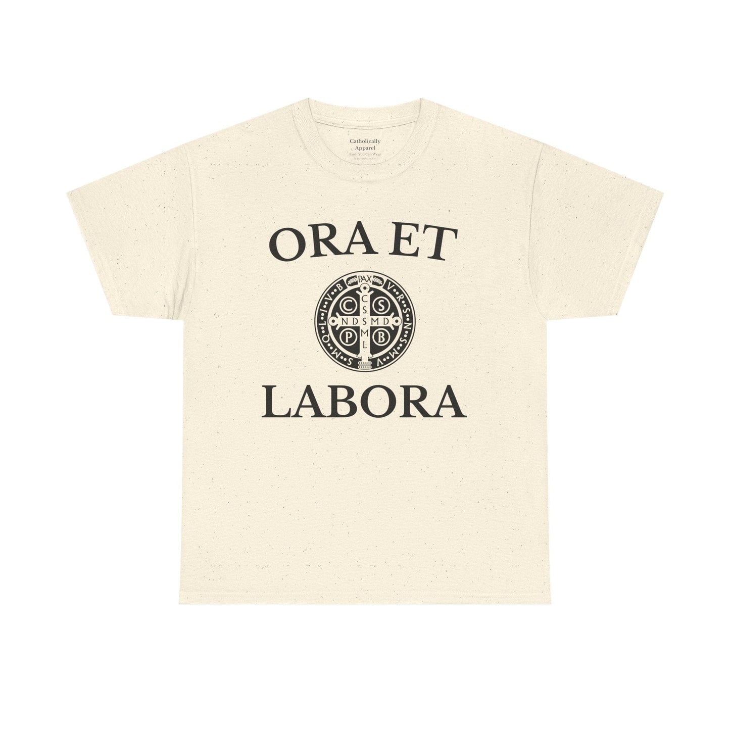 Printify T-Shirt Natural / S Inspirational Unisex Heavy Cotton Tee - 'Ora et Labora' Message
