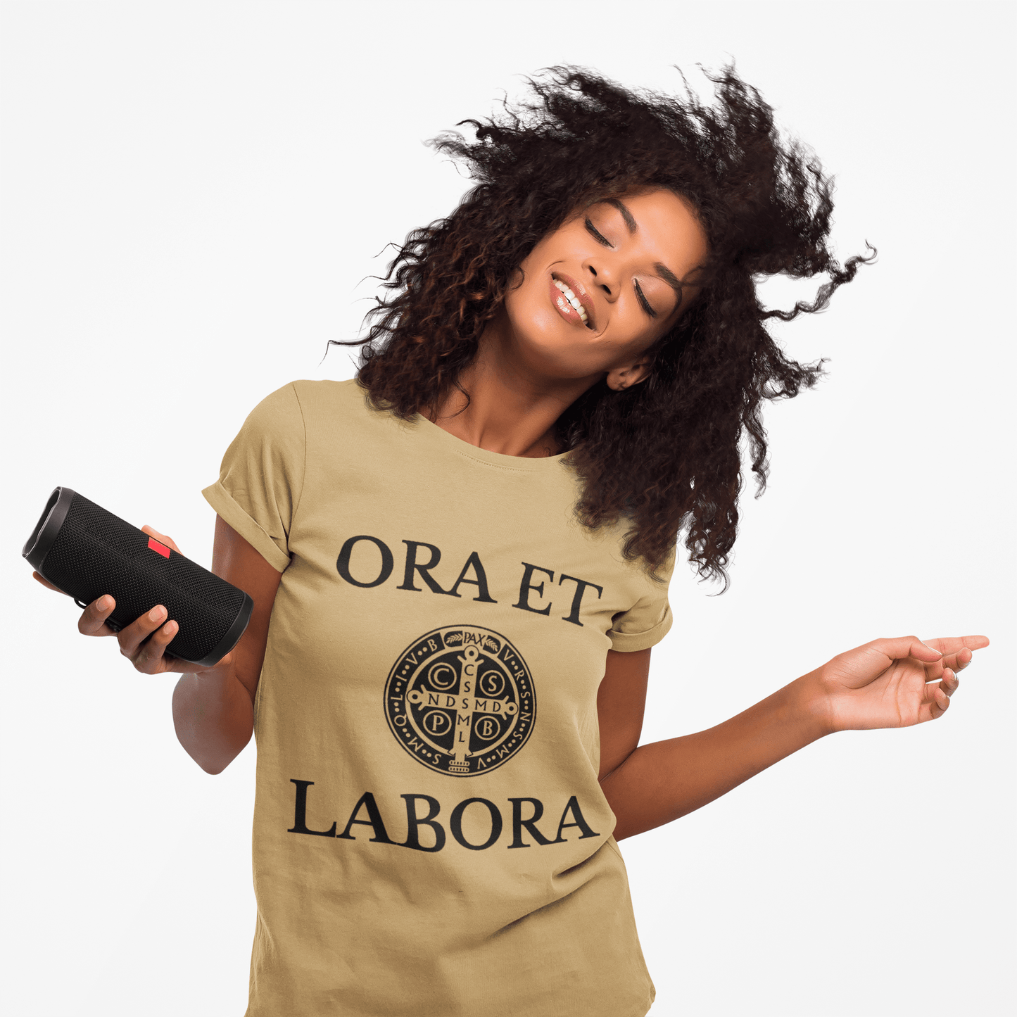 Printify T-Shirt Inspirational Unisex Heavy Cotton Tee - 'Ora et Labora' Message