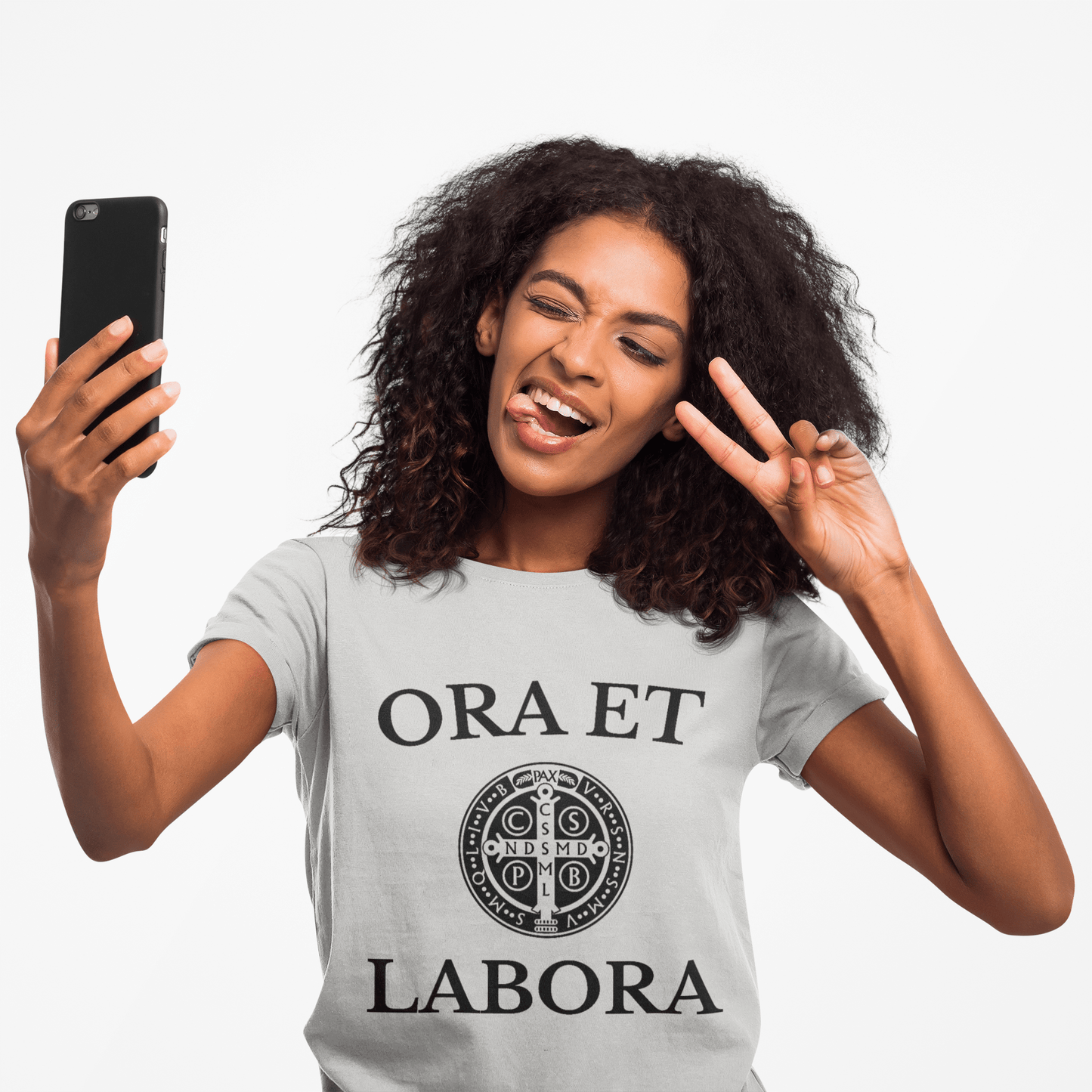 Printify T-Shirt Inspirational Unisex Heavy Cotton Tee - 'Ora et Labora' Message