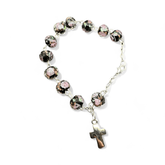 Italian Venetian Glass Murrina 10 beads Bracelet Blessed by Pope | Catholically