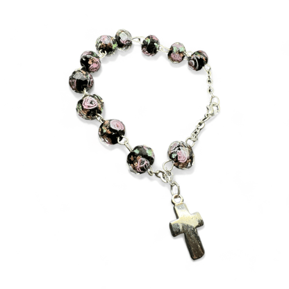 Italian Venetian Glass Murrina 10 beads Bracelet Blessed by Pope | Catholically