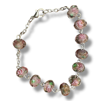 Italian Venetian Glass Murrina 10 beads Bracelet Blessed by Pope | Catholically
