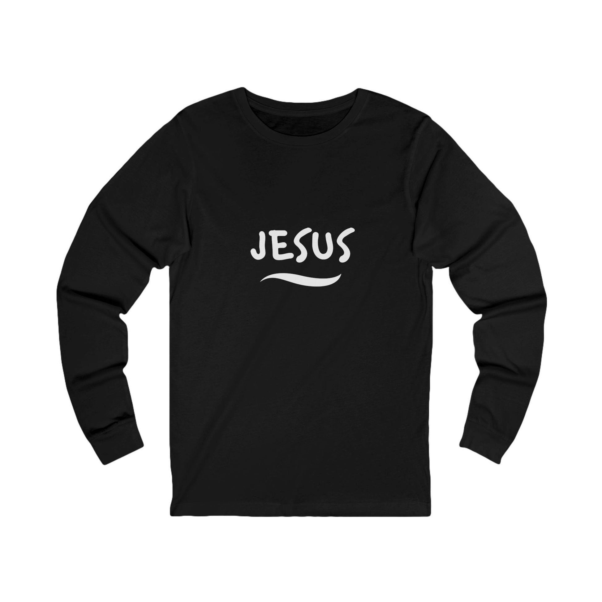 Printify Long-sleeve S / Black Jesus Unisex Jersey Long Sleeve Tee