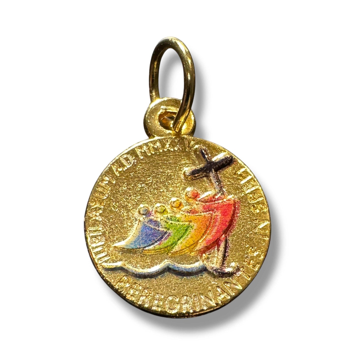 Jubilee 2025 – gold-Tone Pendant - Pilgrims of Hope Medal -Tiny 1/4" | Catholically