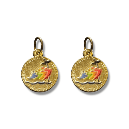 Jubilee 2025 – gold-Tone Pendant - Pilgrims of Hope Medal -Tiny 1/4" | Catholically