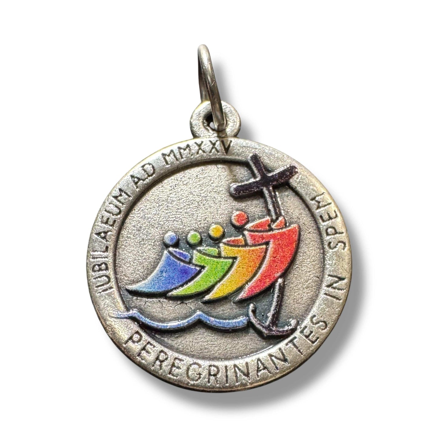 Jubilee 2025 Medal – 0.5" Silver-Tone Commemorative Pendant -Pilgrims of Hope | Catholically
