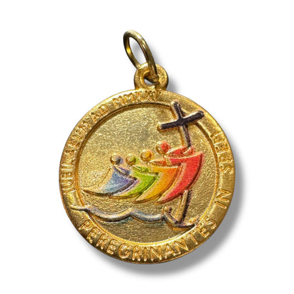 Jubilee 2025 Medal – Gold-Tone Commemorative Pendant - Pilgrims of Hope | Catholically