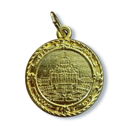 Jubilee 2025 Medal – Gold-Tone Commemorative Pendant - Pilgrims of Hope | Catholically
