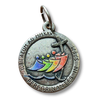 Jubilee 2025 Medal – Silver-Tone Commemorative Pendant - Pilgrims of Hope | Catholically