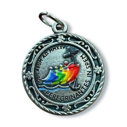 Jubilee 2025 Medal – Silver-Tone Commemorative Pendant - Pilgrims of Hope | Catholically