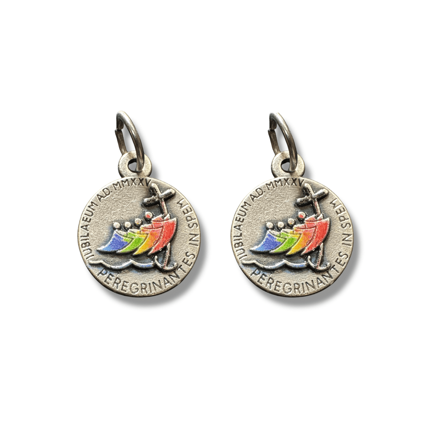 Jubilee 2025 – Silver-Tone Commemorative Pendant - Pilgrims of Hope Medal -Tiny 1/4" | Catholically