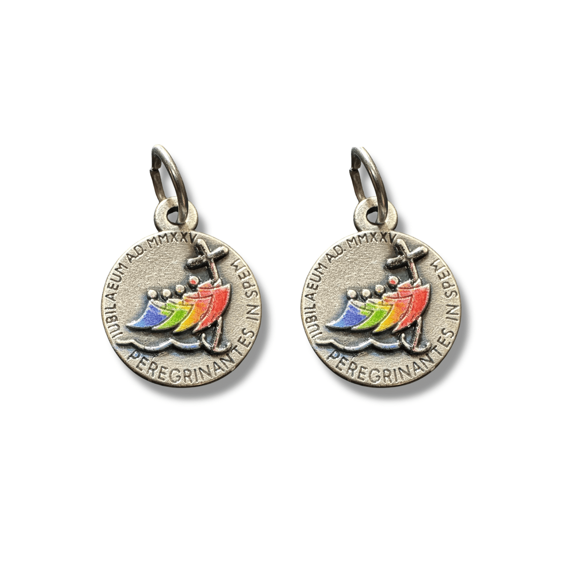 Jubilee 2025 – Silver-Tone Commemorative Pendant - Pilgrims of Hope Medal -Tiny 1/4" | Catholically