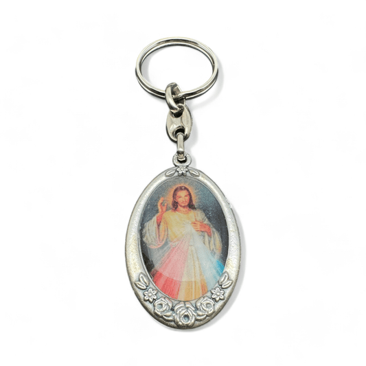 Keyring -Blessed By Pope - Keychain Divine Mercy | Catholically