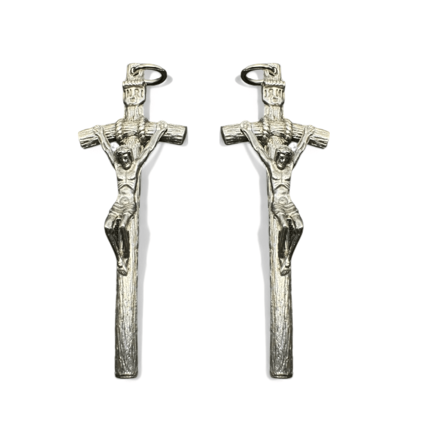 Lot Rosary Parts - 2x Crosses - Crucifix  - Blessed by Pope - JPII | Catholically