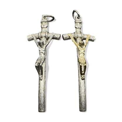 Lot Rosary Parts - 2x Crosses - Crucifix  - Blessed by Pope - JPII | Catholically