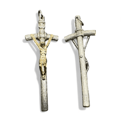 Lot Rosary Parts - 2x Crosses - Crucifix  - Blessed by Pope - JPII | Catholically