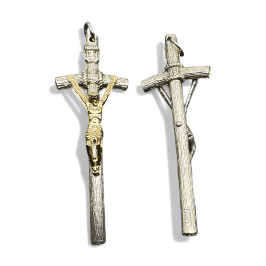 Lot Rosary Parts - 2x Crosses - Crucifix  - Blessed by Pope - JPII | Catholically