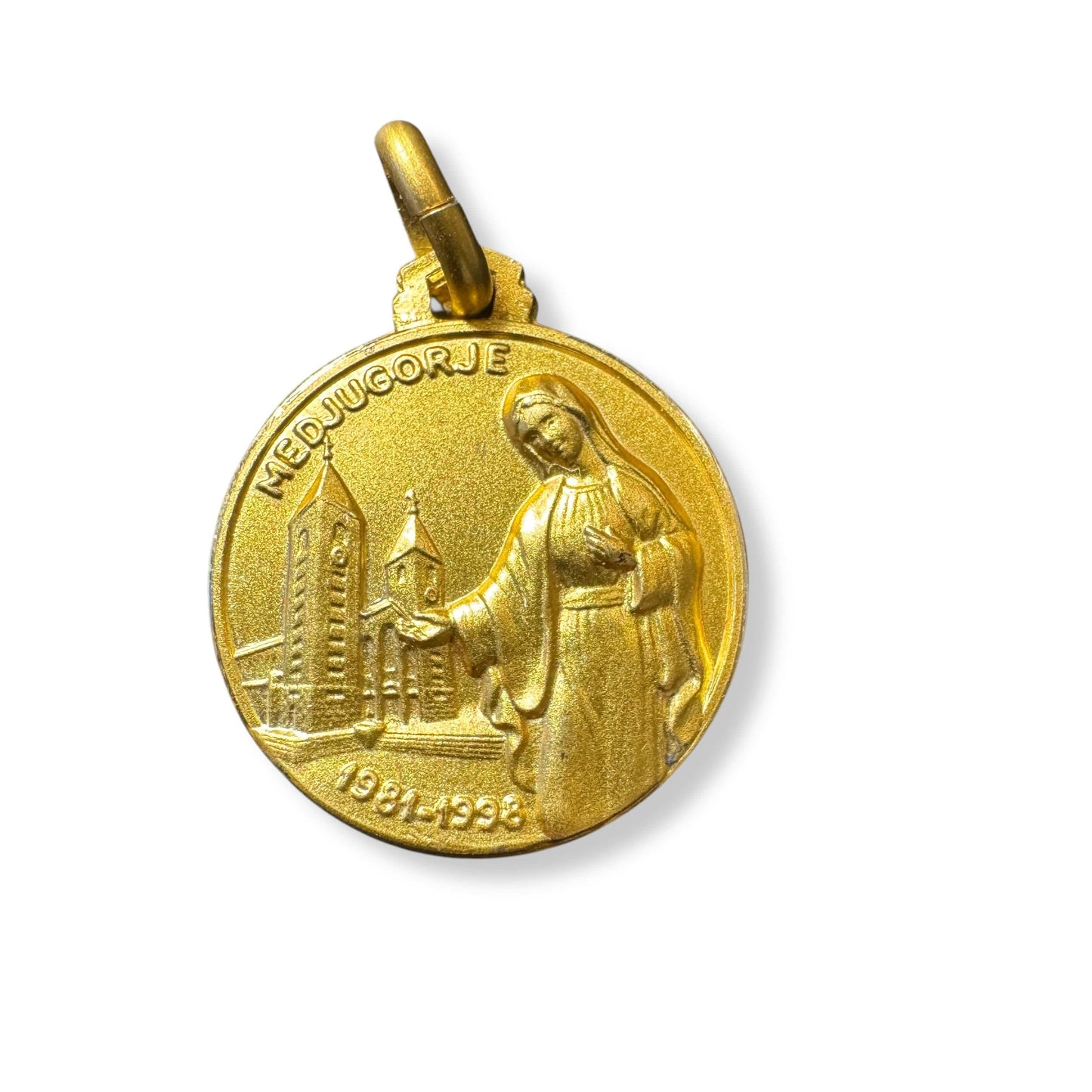 Medjugorje Gold Plated - 925 Silver Medal - Blessed by Pope | Catholically