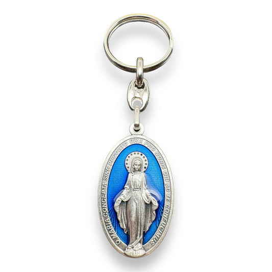 Miraculous Medal  Catholic Key Ring  Keychain  Keyring Blessed By Pope | Catholically