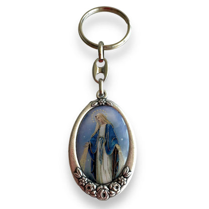 Miraculous Medal - Catholic Key Ring - Keychain - Keyring - Blessed By Pope | Catholically