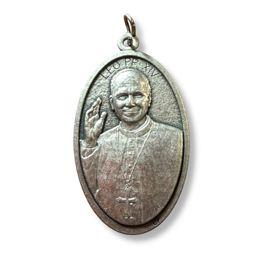 Official Pope Leo XIV Medal – Silver-tone Papal Medal Blessed by Pope Leo | Catholically