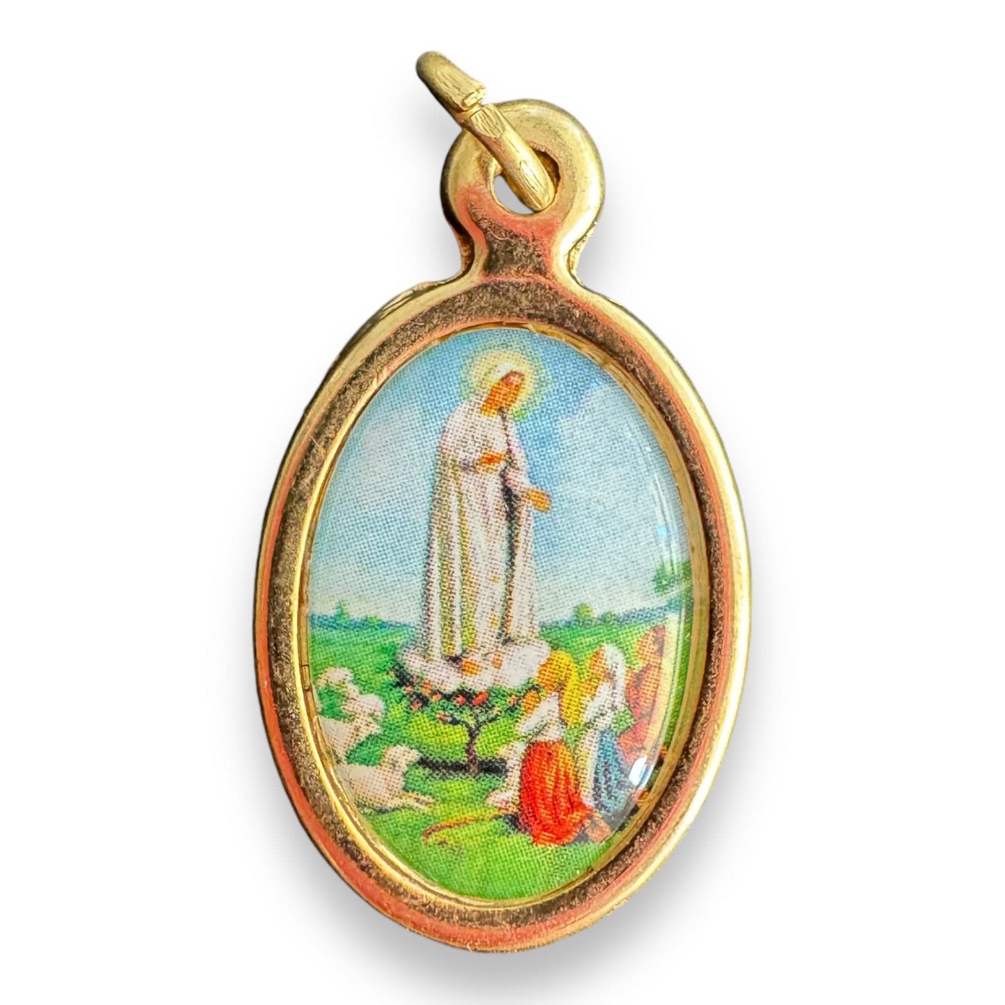 Our Lady Of Fatima Medal -Pendant -Blessed By Pope - Senora De Fatima - Lucia | Catholically