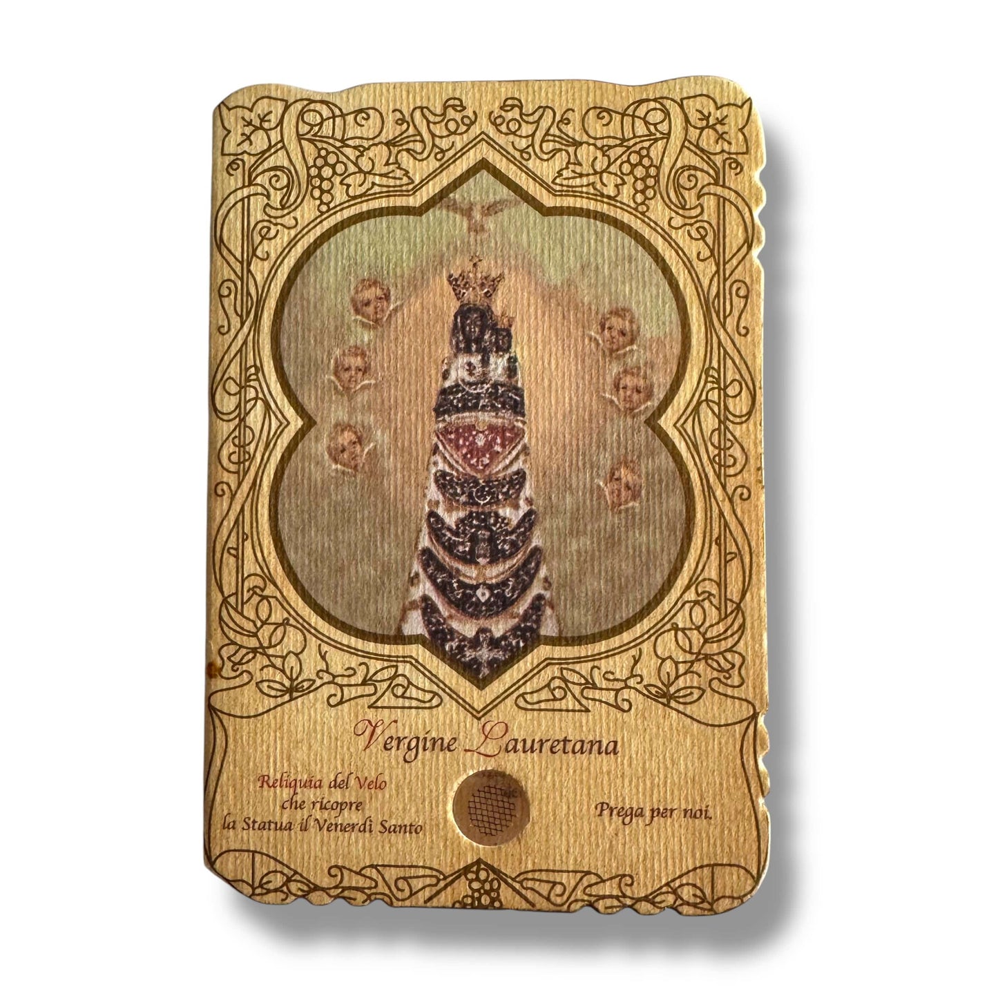 Our Lady Of Loreto -Virgo Lauretana - Blessed Holy Card W/ Relic - Aviator | Catholically