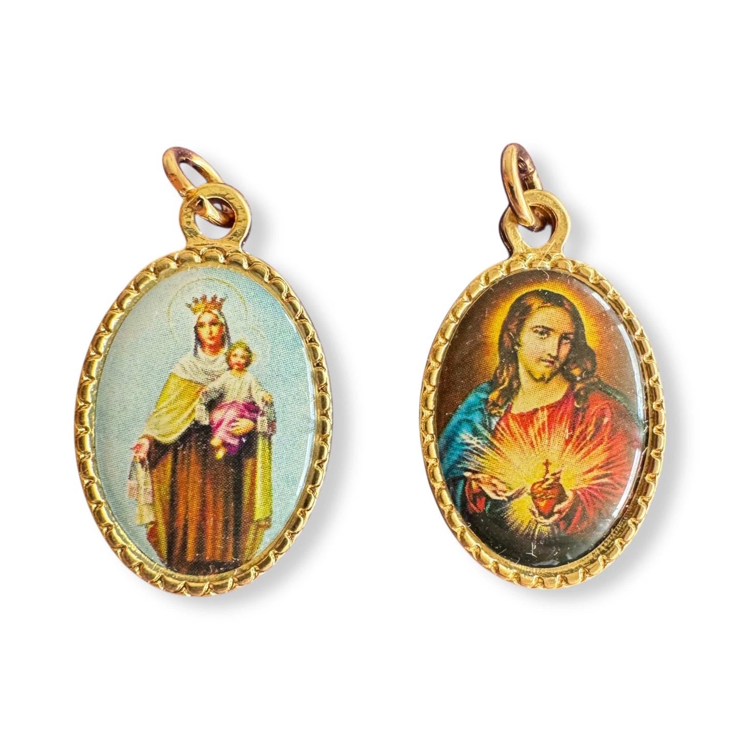 Our Lady of Mount Carmel & Sacred Heart Medal – Blessed by Pope Leo XI | Catholically