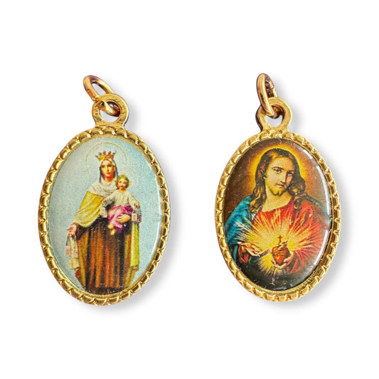 Our Lady of Mount Carmel & Sacred Heart Medal – Blessed by Pope Leo XI | Catholically