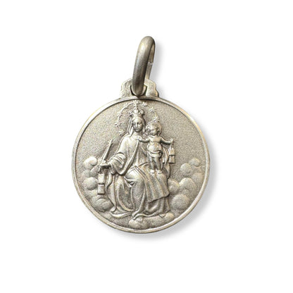 Our Lady Of Mount Carmel & Sacred Heart Scapular 925 medal | Catholically