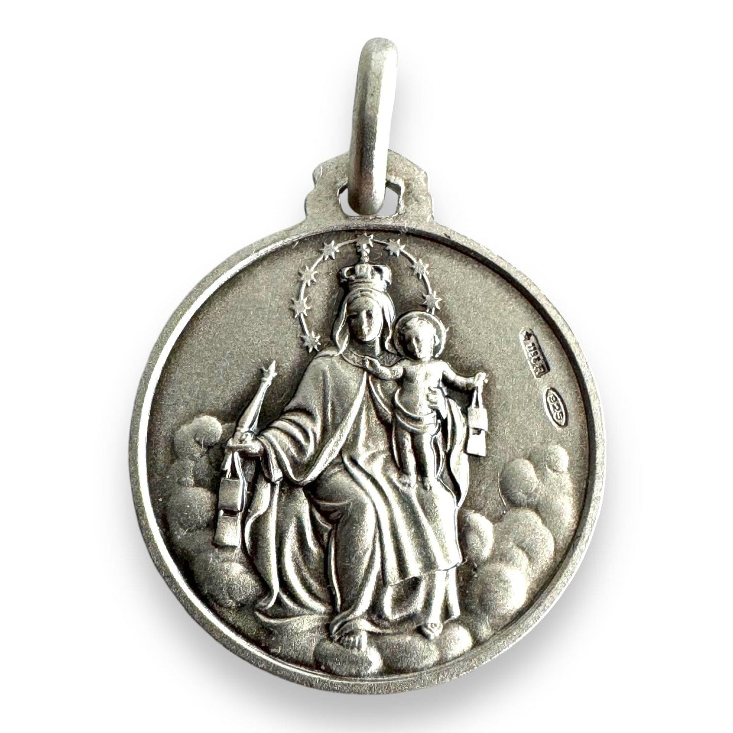 Our Lady Of Mount Carmel & Sacred Heart Scapular 925 medal | Catholically