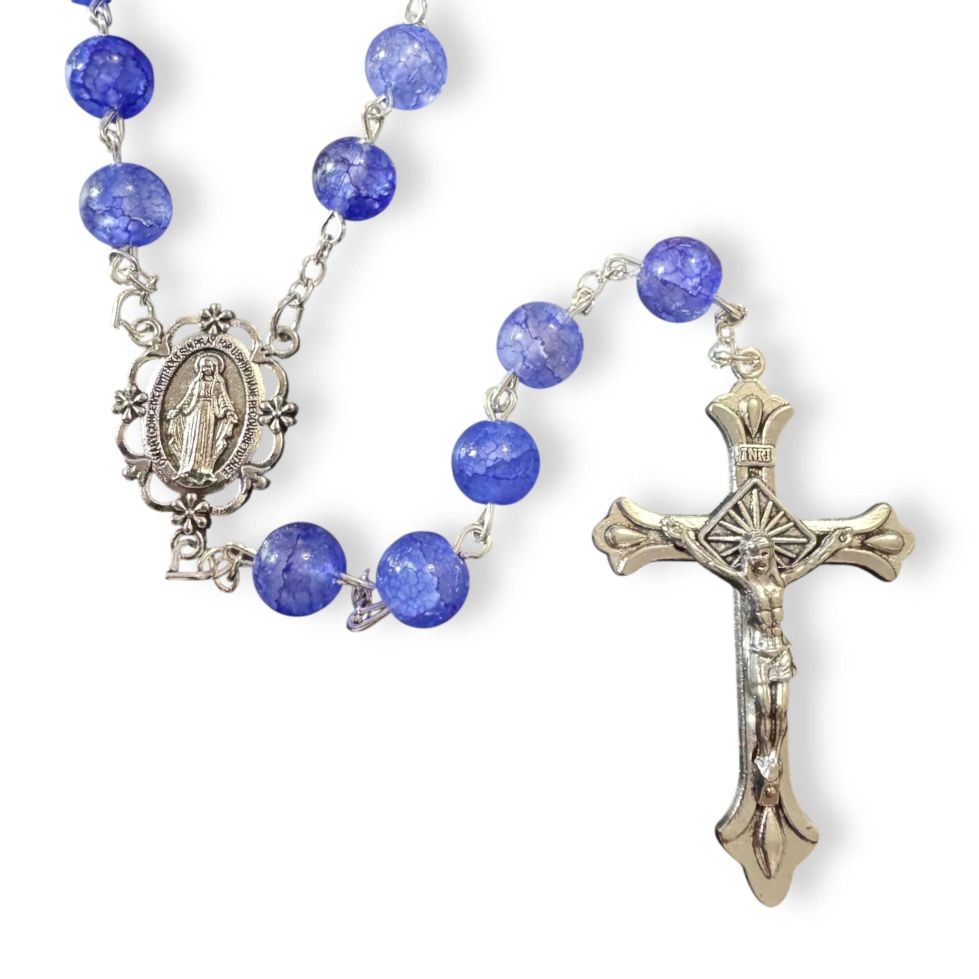 Our Lady Virgin Mary - Miraculous Medal - Rosary Blessed By Pope | Catholically